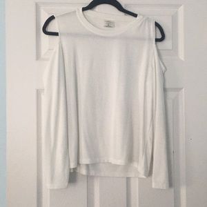 Varley Long Sleeve white Cutout Top
